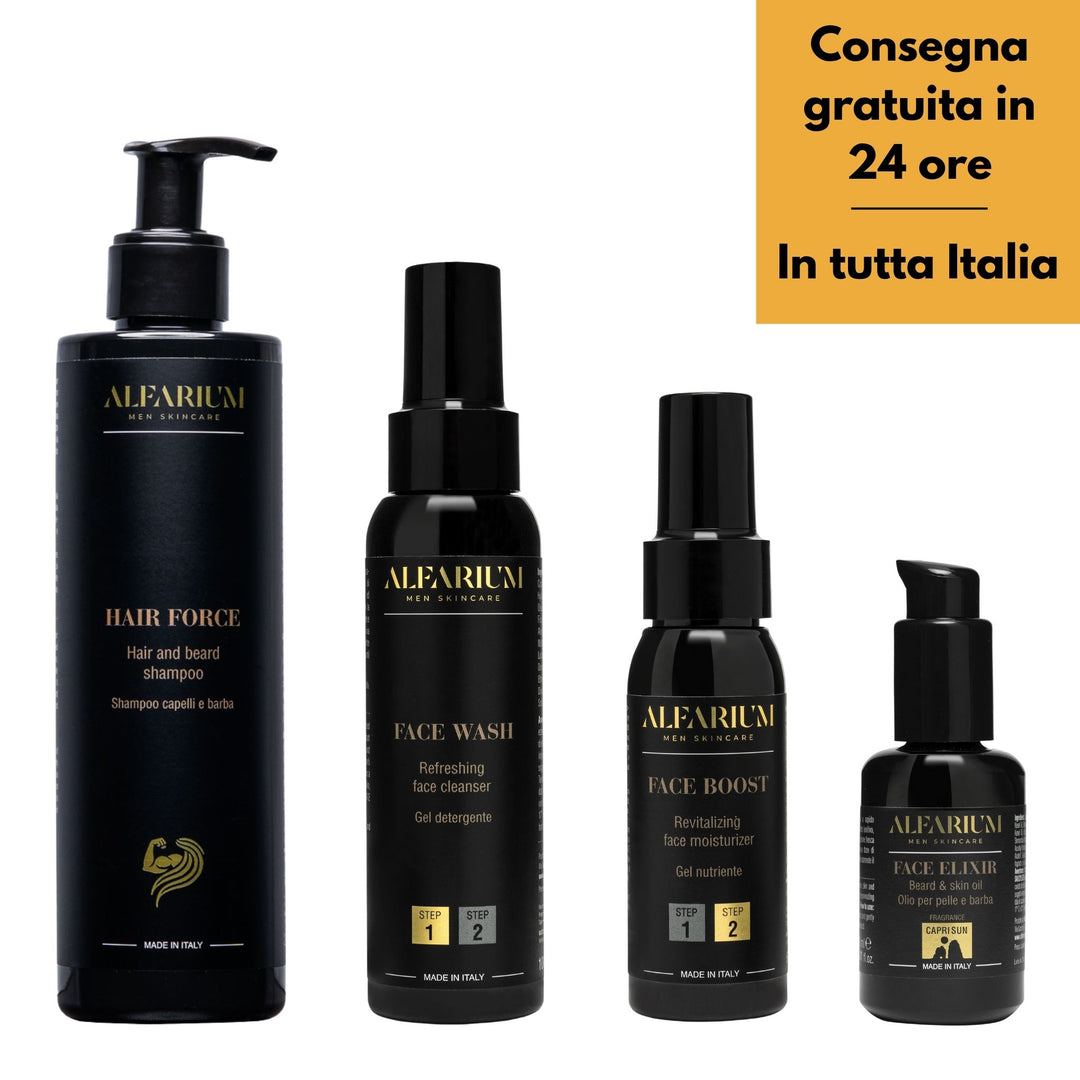 Routine completa uomo – Set Skincare® + Hair Force® + Face Elixir®