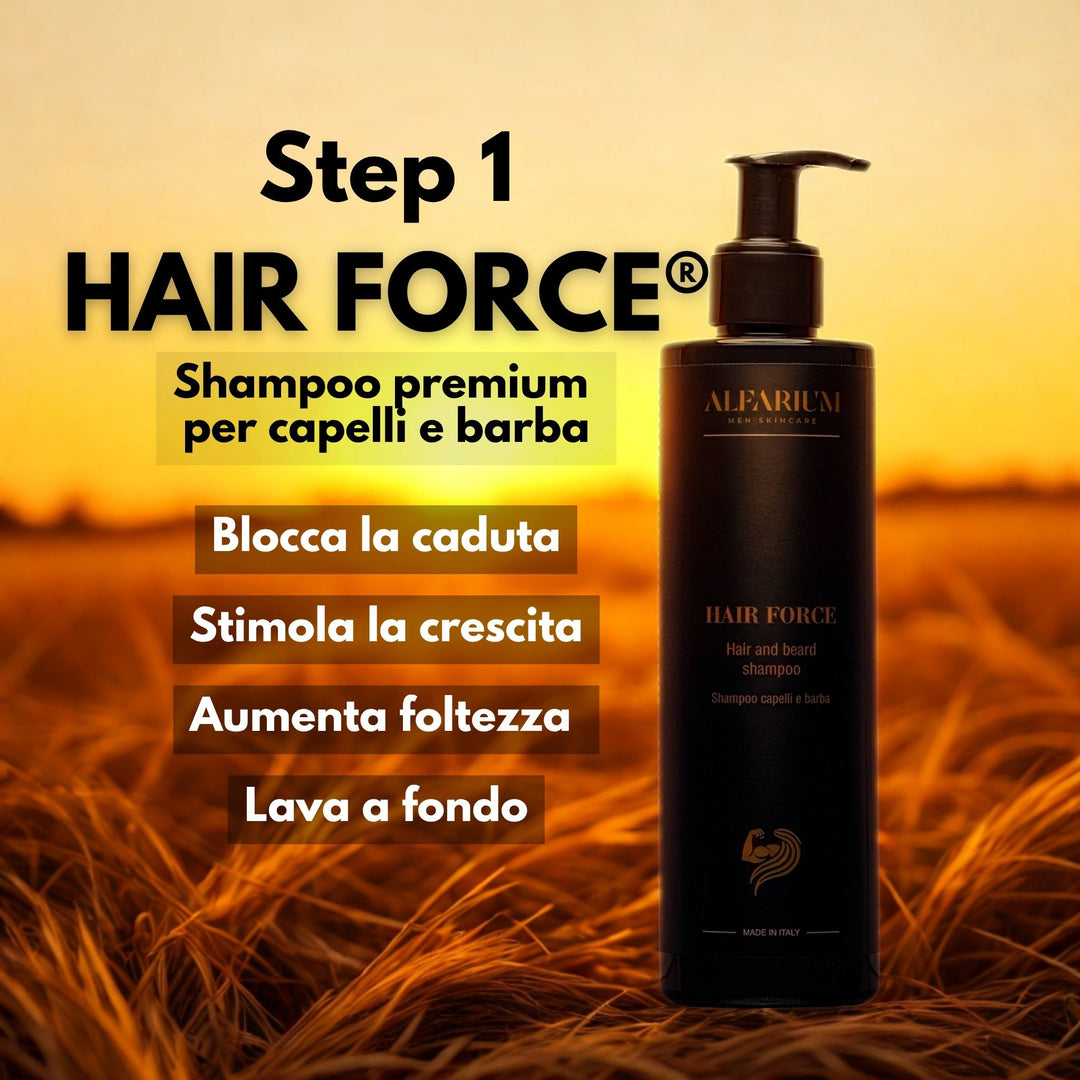 Routine capelli e barba uomo – Hair Force® + Face Elixir®