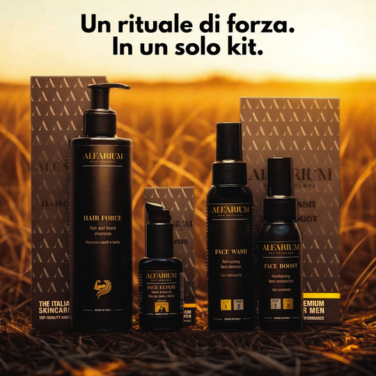 Routine completa uomo – Set Skincare® + Hair Force® + Face Elixir®