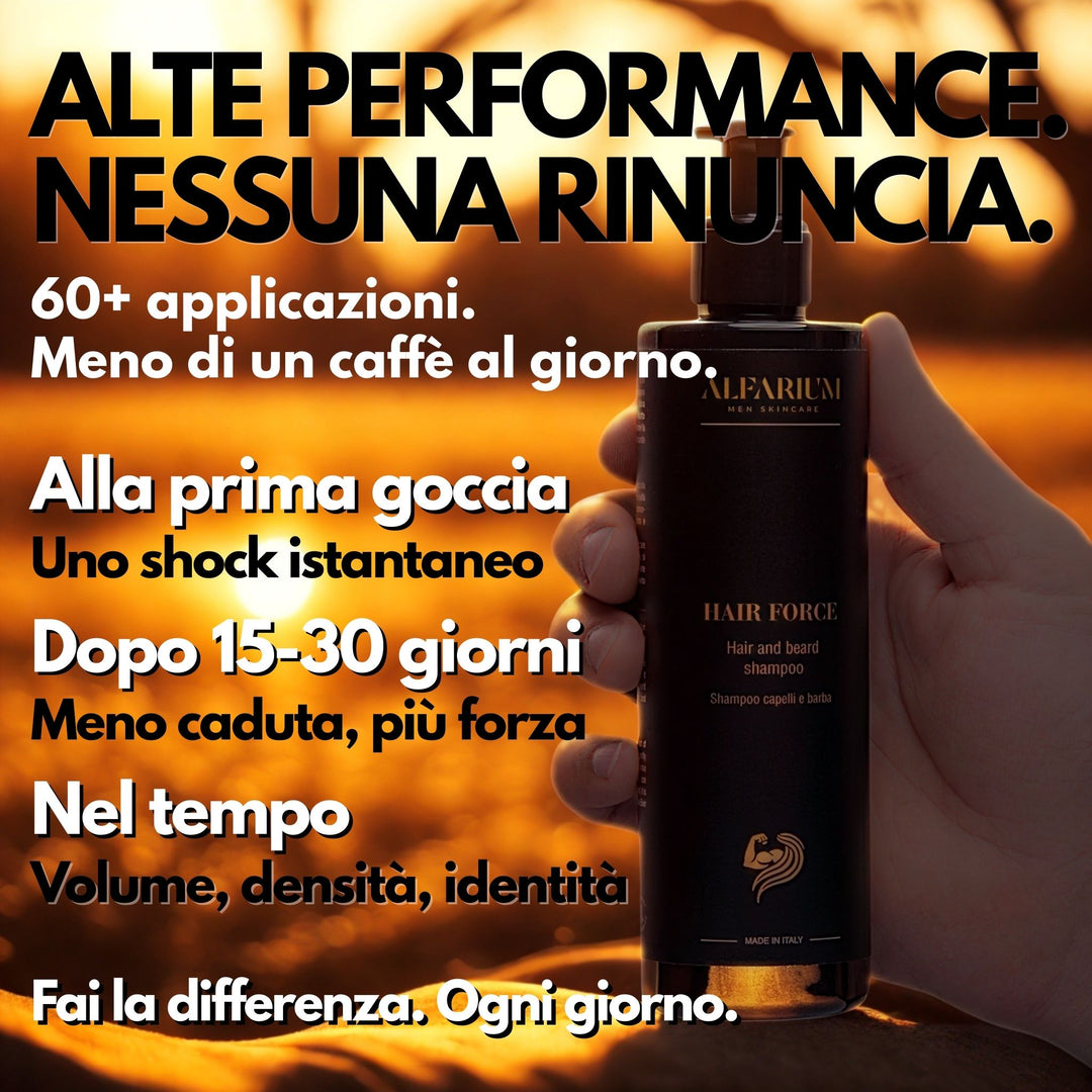 Shampoo anticaduta uomo capelli e barba – Hair Force® Alfarium®