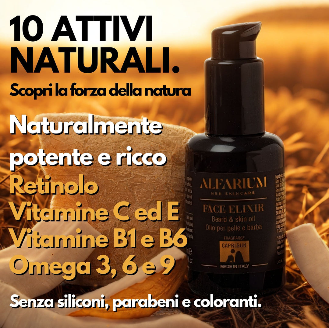 Olio barba e dopobarba uomo – Face Elixir® Alfarium®