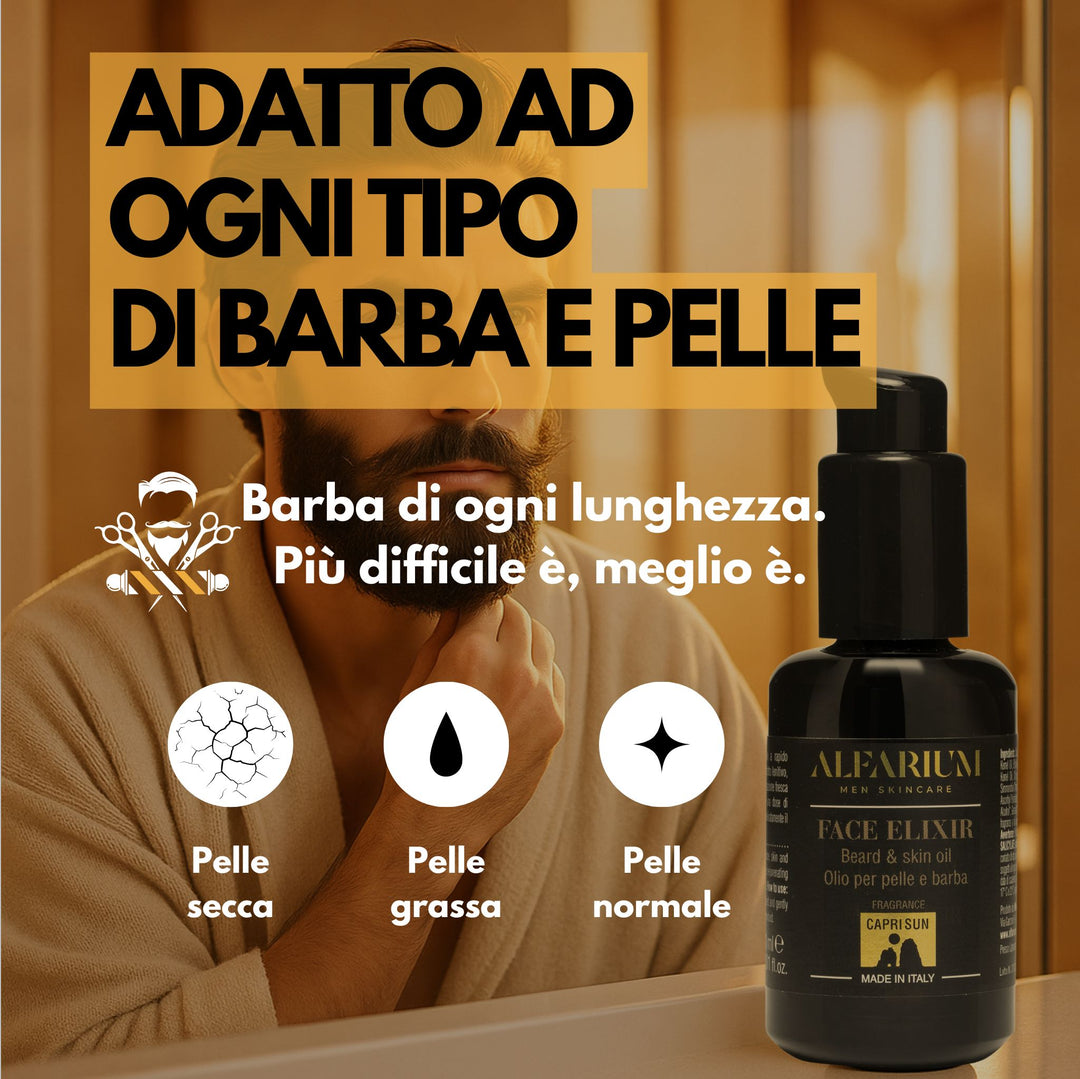 Olio barba e dopobarba uomo – Face Elixir® Alfarium®